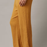 THE PINES beach pant in double gauze - turmeric