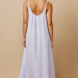 TULUM low back maxi in lightweight gauze - lilac