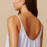 TULUM low back maxi in lightweight gauze - lilac