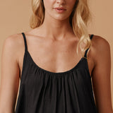 TULUM low back maxi in naked - black