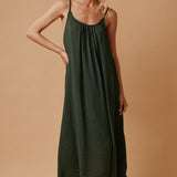TULUM low back maxi in naked - moss
