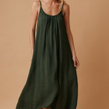 TULUM low back maxi in naked - moss