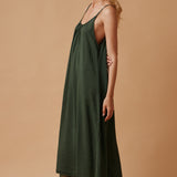TULUM low back maxi in naked - moss
