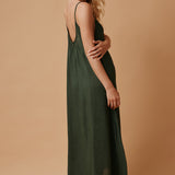 TULUM low back maxi in naked - moss