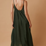 TULUM low back maxi in naked - moss