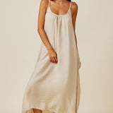 TULUM low back maxi in naked - sand