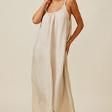 TULUM low back maxi in naked - sand