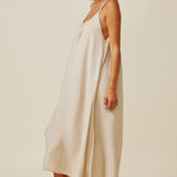 TULUM low back maxi in naked - sand