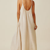 TULUM low back maxi in naked - sand