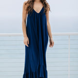 PALOMA ruffle maxi - pacific