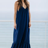 PALOMA ruffle maxi - pacific