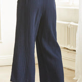 THE PINES beach pant in double gauze - pacific
